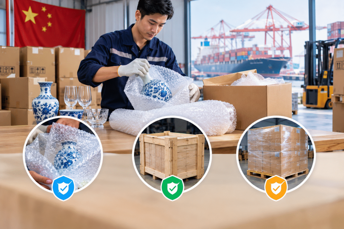 Barang Pecah Belah dari China: Lebih Aman Bubble Wrap, Peti Kayu, atau Pallet?